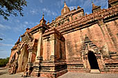 Bagan Myanmar. Sulamani temple. Details of the facade. 